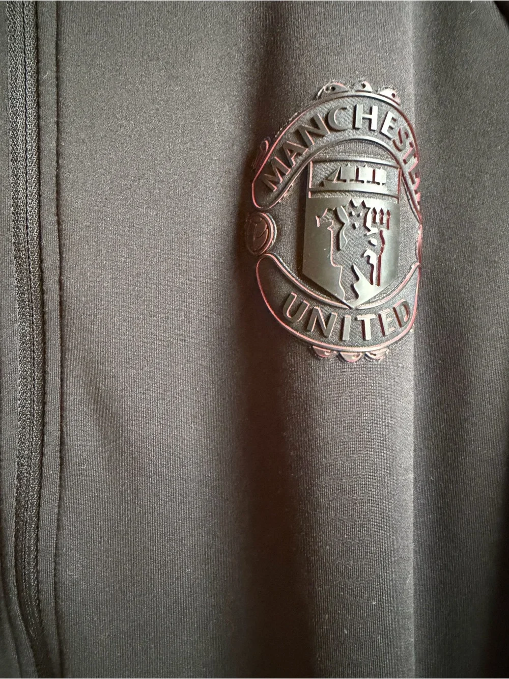 Manchester United MUFC Adidas Track Jacket Black soccer football, Medium
